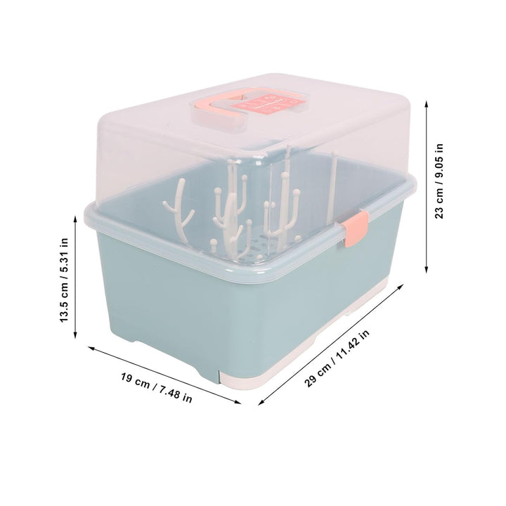 Babyflaschen-Wäscheständer, Aufbewahrungsbox, Organizer mit Staubschutzhülle für das Zuhause von Bab