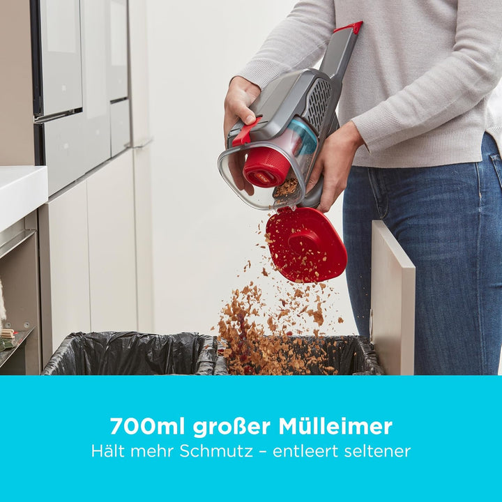 BLACK+DECKER Lithium Dustbuster BHHV315B-QW mit Cyclonic Action – 12V Akku Handstaubsauger mit auszi