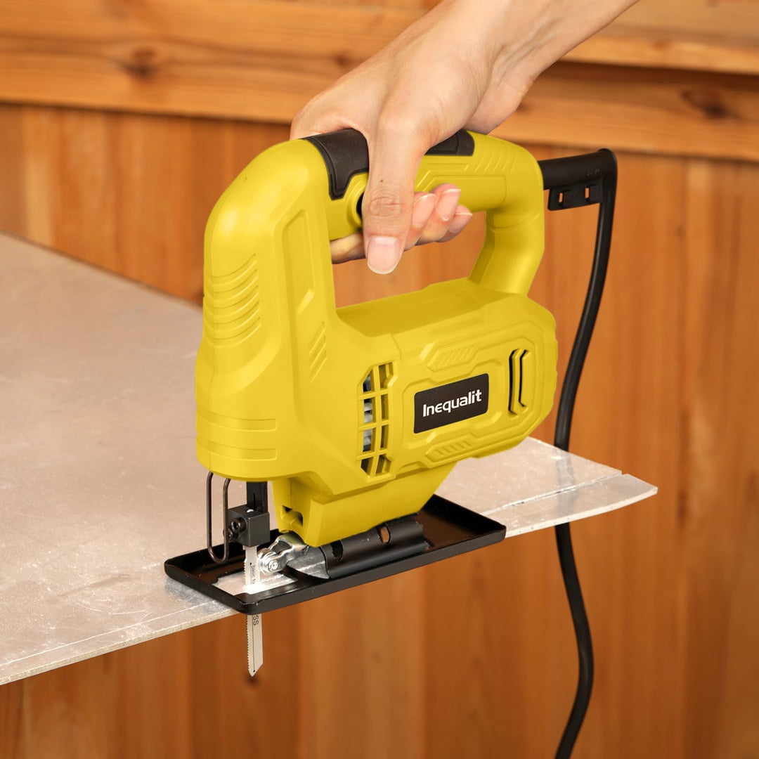 Stichsäge 400W – Pendelhubsäge mit variabler Geschwindigkeit (0–3000 U/min), 45° verstellbarem Gehru