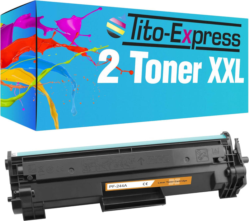 Tito-Express 2 Toner XXL kompatibel mit HP CF244A mit je 1.000 Seiten Laserjet Pro M-15a M-15w M-17a