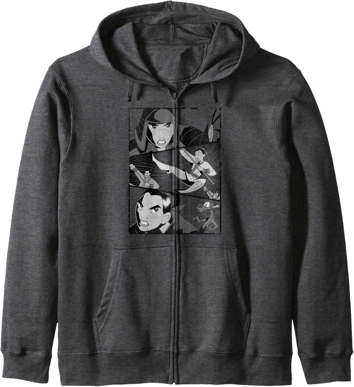 Disney Mulan Angry Warrior Princess Panel Kapuzenjacke