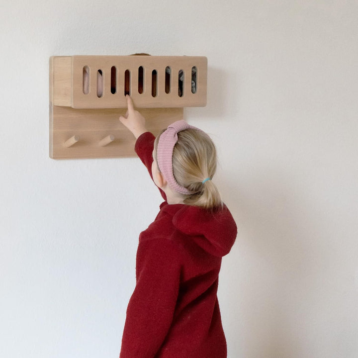 Ehrenkind® Kindergarderobe | Aus robusten Holz | Garderobe Kinder | Klein Weiss mit Sichtfenster | g