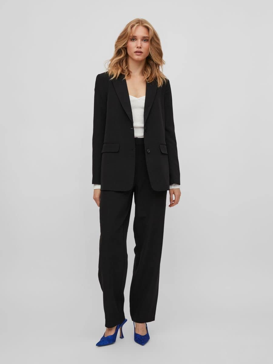 Vila Damen Vikamma Loose Noos Blazer 36 Schwarz, 36 Schwarz