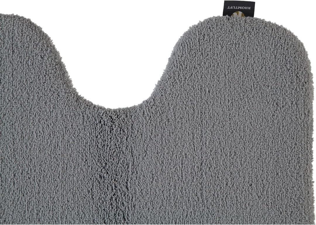 Rhomtuft Badematte Aspect, Farbe: kiesel, Grösse: 55x60cm Toilettenvorlage mit Ausschnitt 55x60 cm,