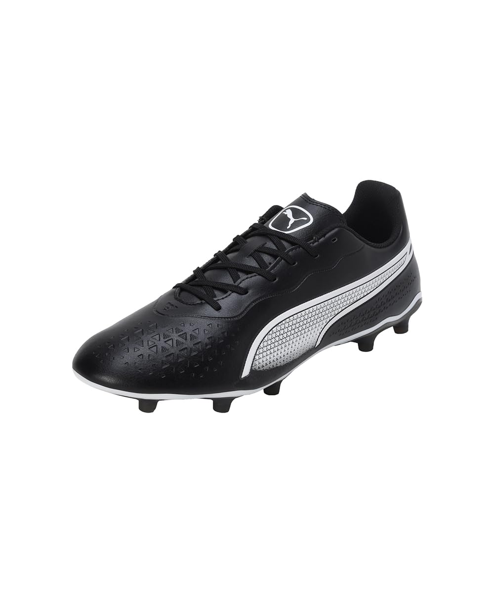 PUMA Unisex King Match Fg/Ag Soccer Shoe 47 EU Puma Black Puma White, 47 EU Puma Black Puma White