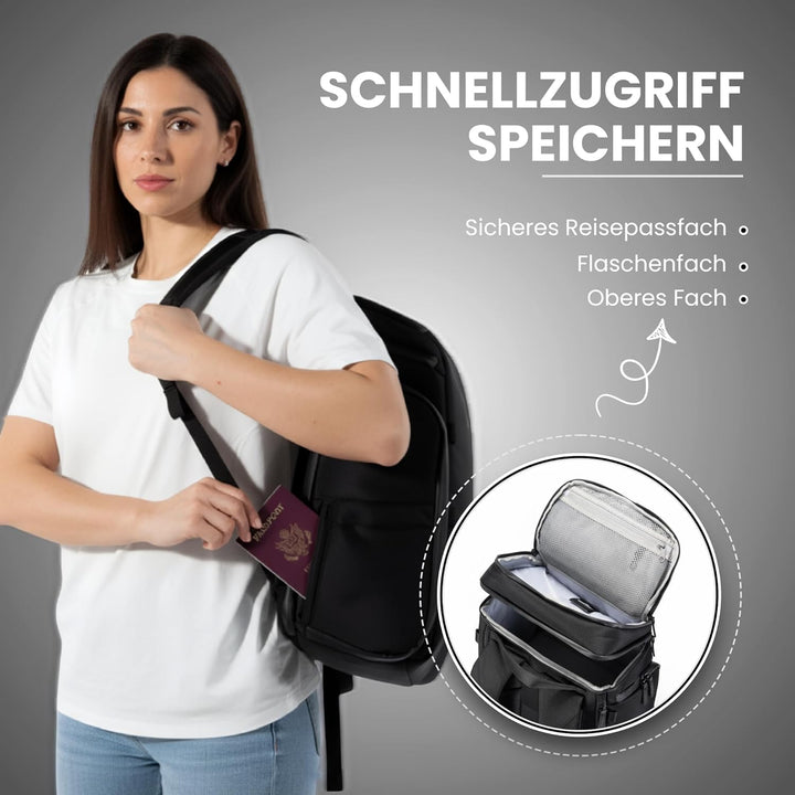 Zeeksack The Organizer 20L, Marineblau - Handgepäck-Rucksack mit Laptopfach Blau Einzel - 20L, Blau
