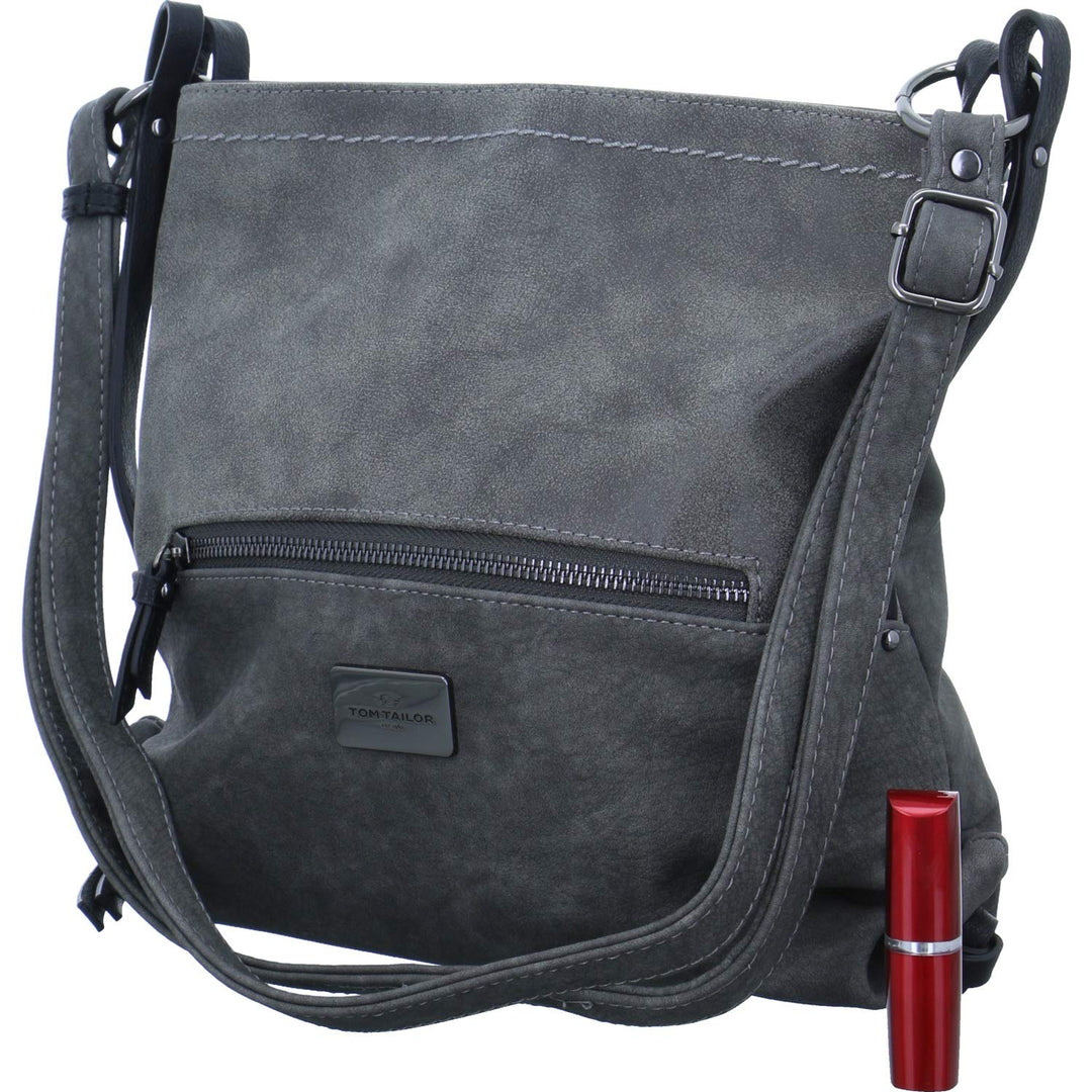 TOM TAILOR bags Elin Damen Umhängetasche Crossbody Bag 28,5 x 9 x 26 Grau, 28,5 x 9 x 26 Grau