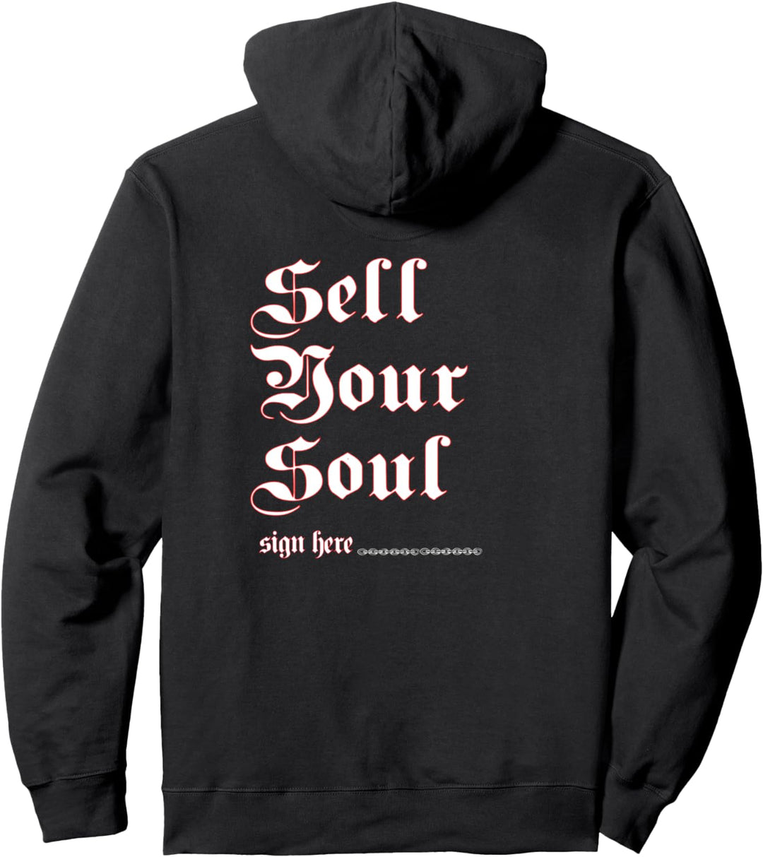 Sell Your Soul Eboy Chain Grafik Pullover Hoodie