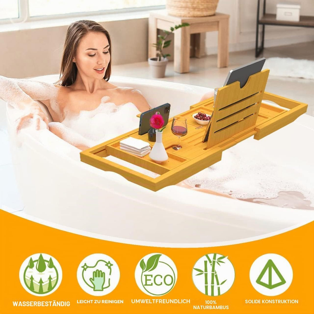 Premium Bamboo Bath Tray, Bamboo