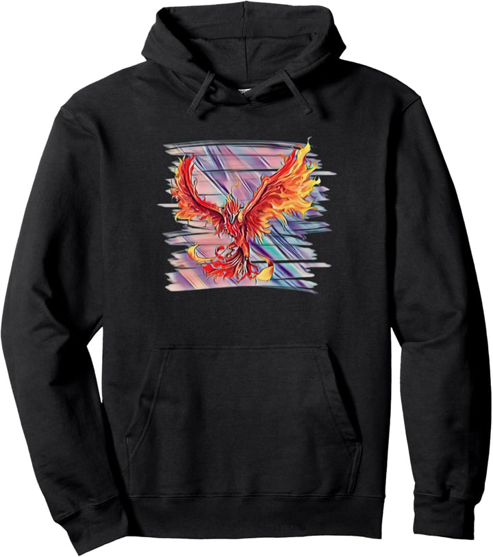 Phönix aus der Asche Fabelwesen Feuervogel Motiv Phoenix Pullover Hoodie