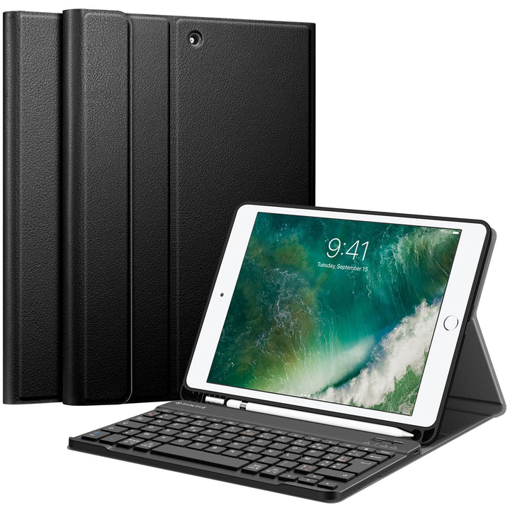 Fintie Tastatur Hülle für iPad 9.7 2018 (6. Generation), Soft TPU Rückseite Gehäuse Keyboard Case mi