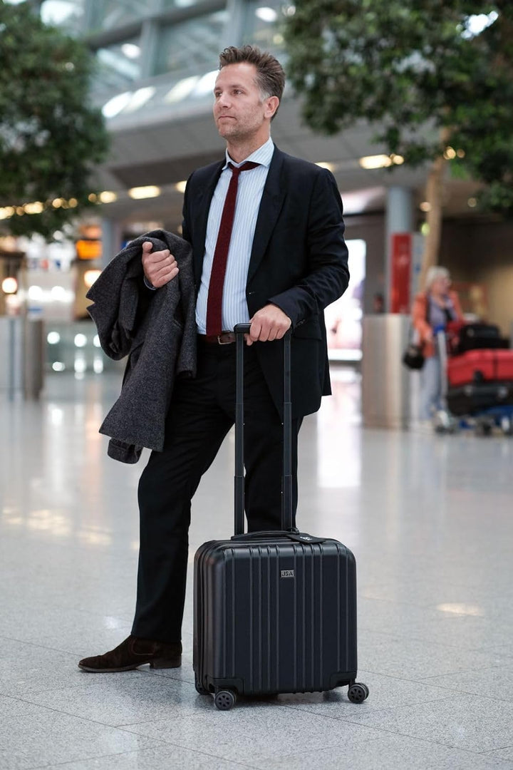 JSA 45554 Trolley-Koffer ABS, 2 in 1 Reisetrolley, Rollkoffer aus ABS Kunststoff, Reisekoffer mit do