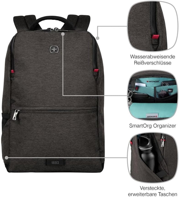 WENGER MX Reloaded Laptop-Rucksack mit Tabletfach bis 10 Zoll, Notebook bis 14 Zoll, 17 l, Damen Her
