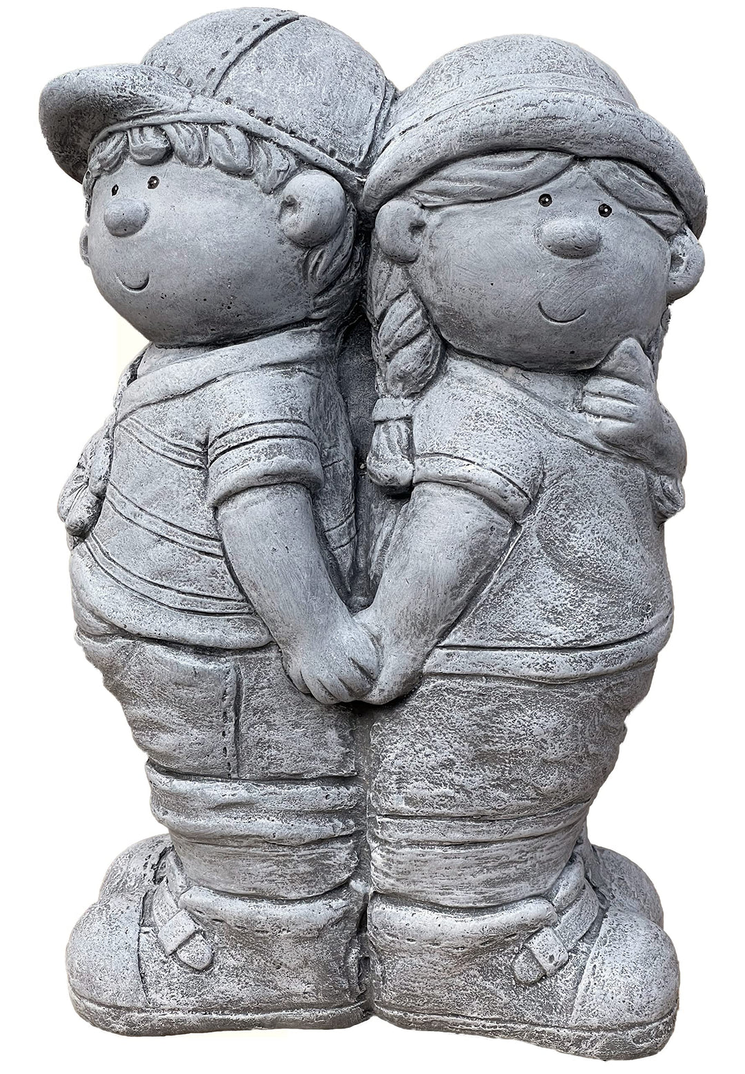 stoneandstyle Steinfigur Junge und Mädchen frostfest Steinguss 20,5 kg