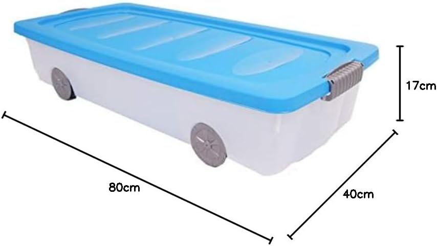 Spetebo Unterbettkommode mit Rollen 40 Liter - Aufbewahrungsbox ca. 80 cm x 40 cm x 17 cm - Unterbet