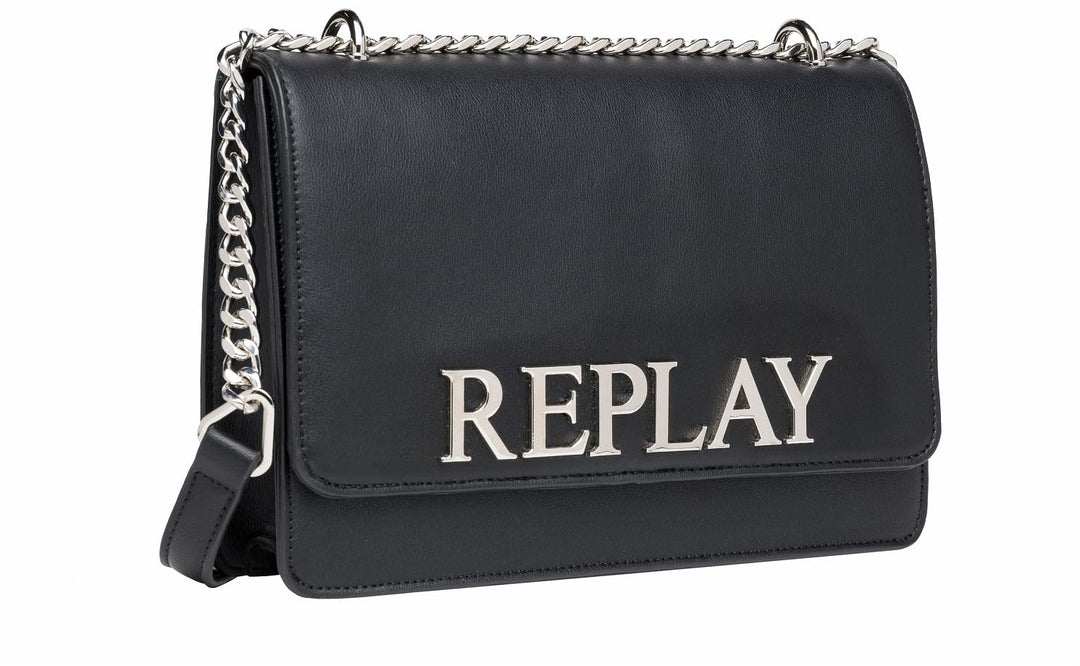 Replay Damen Handtasche aus Kunstleder Black 098, Black 098