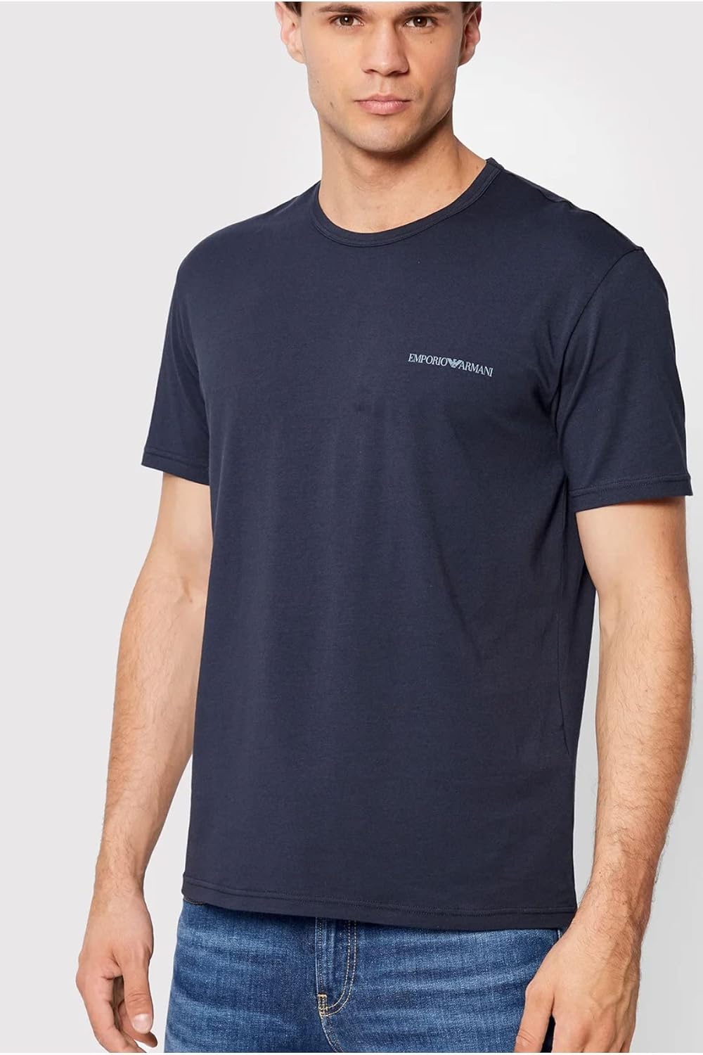 Emporio Armani Herren Shirt (2er Pack) S Marine/Marine, S Marine/Marine