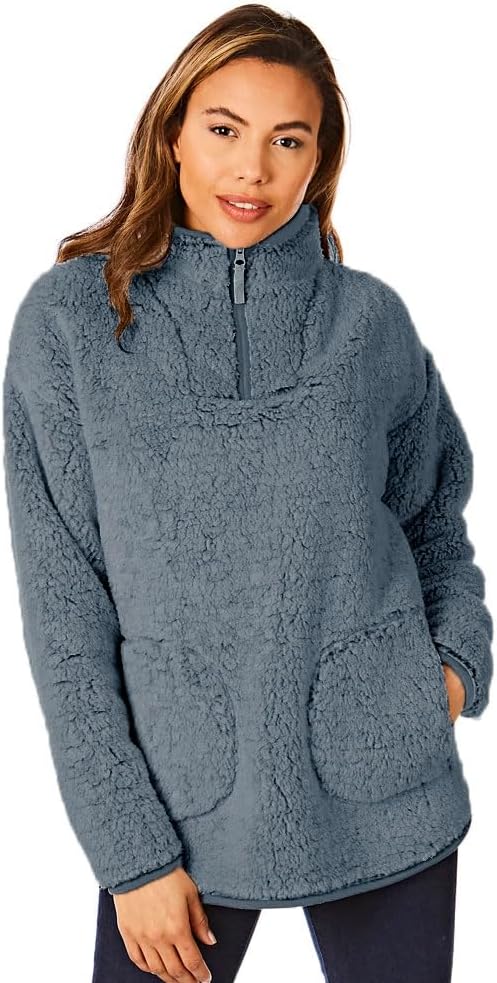 Light & Shade Damen Borg Supersoft Fleece Snuggle Nachthemd, S-M Marine