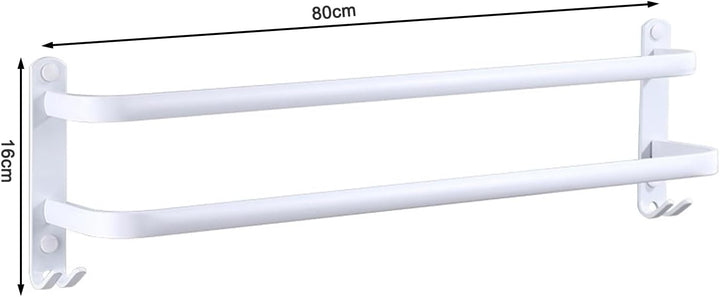 80CM Handtuchhalter Ohne Bohren, Handtuchhalter Weiss, Handtuchhalter Wand, Handtuchhalter Ohne Bohr