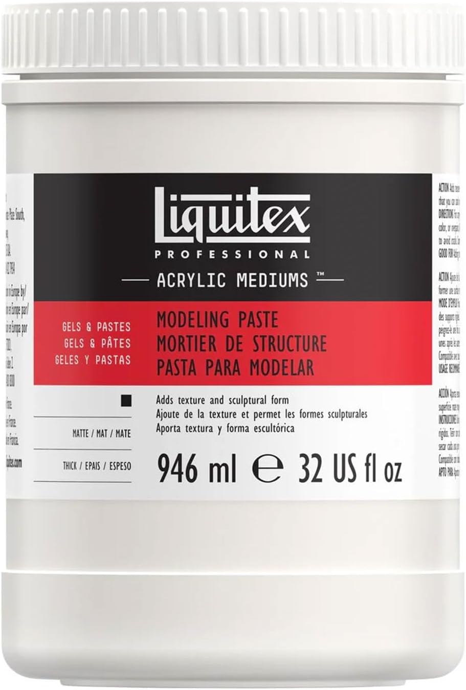 Liquitex 5532 Professional Modellierpaste für Acrylfarben für grössere Strukturen, Skulpturen oder B