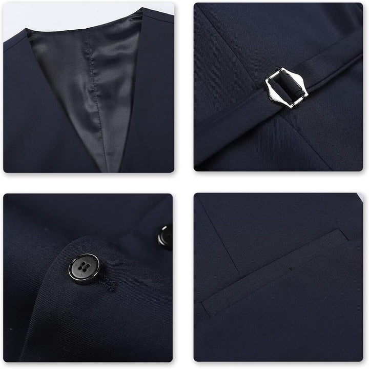 YOUTHUP Anzug Herren 3 Teilig Anzüge Slim Fit 2-Knopf Herrenanzug Modern Formell Sakko Weste Hose fü