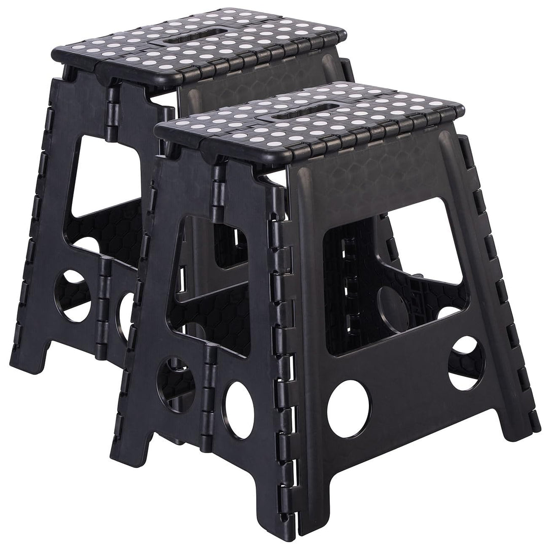 Semptec Urban Survival Technology Tritthocker klappbar: 2er-Set Faltbare Tritthocker, bis 150 kg, An