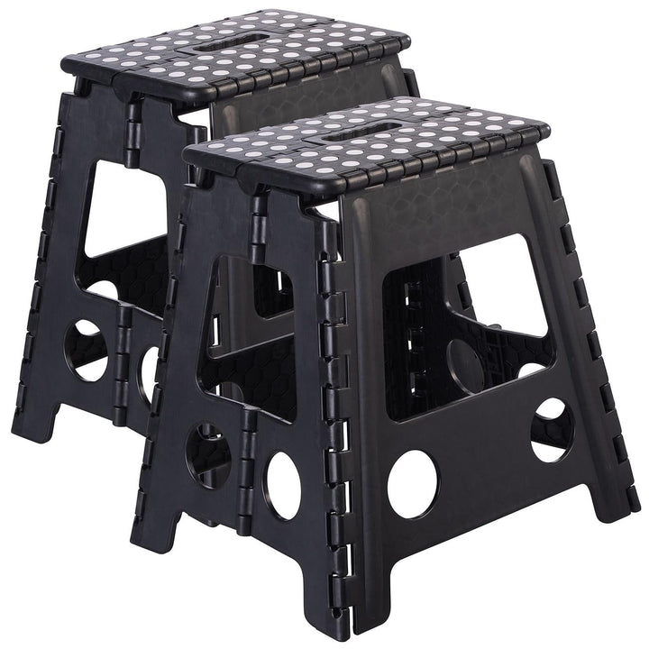 Semptec Urban Survival Technology Tritthocker klappbar: 2er-Set Faltbare Tritthocker, bis 150 kg, An