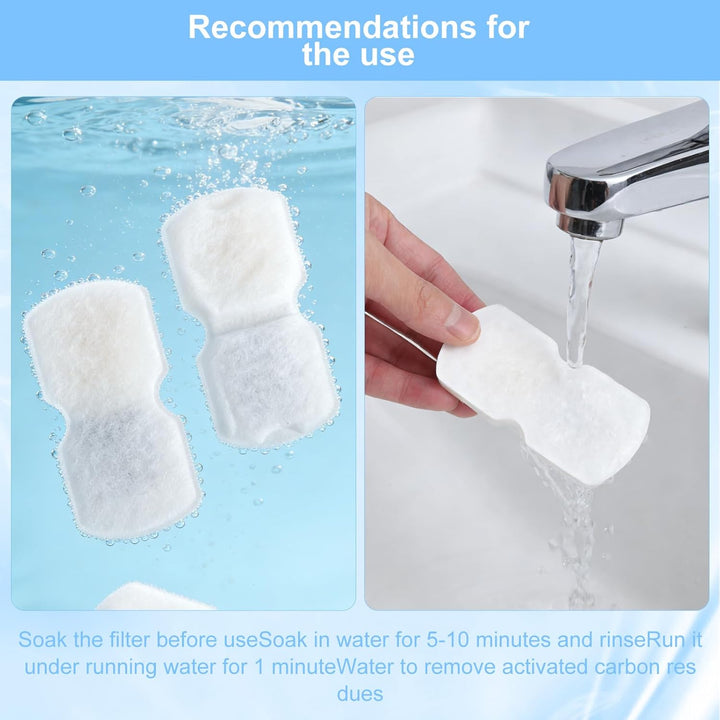 20PCS Ersatzfilter für Giotohun 2.2L Katzenbrunnen – Dreifachfiltration mit Aktivkohle, Harz und Mik