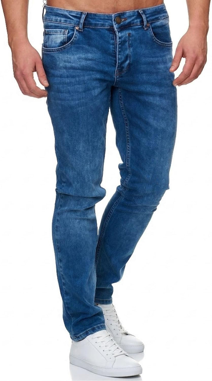 Tazzio Jeans Slim Fit Herren Jeanshose Stretch Designer Hose Denim 16533 29W / 30L Blau, 29W / 30L B