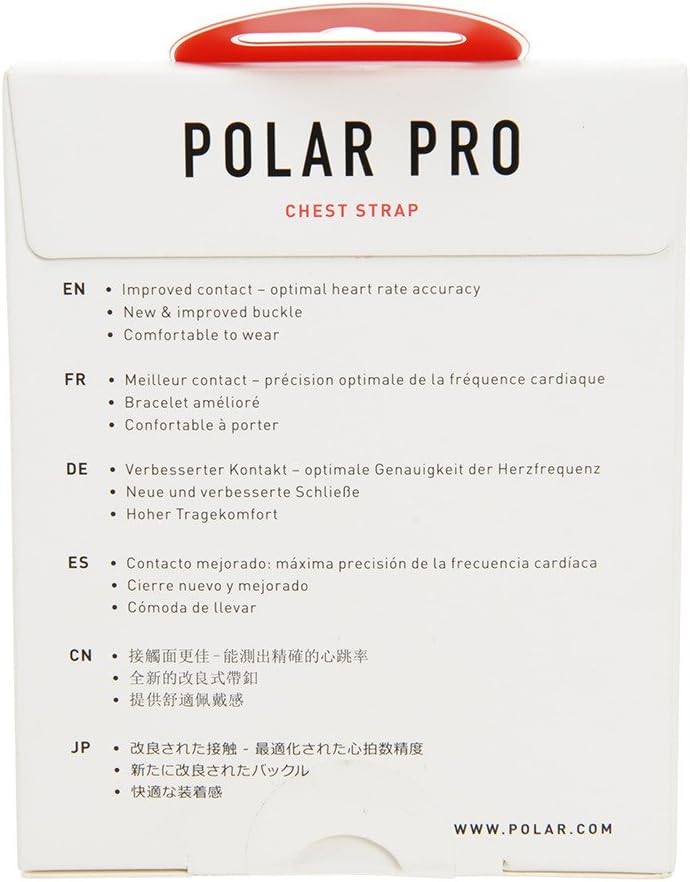 Polar Gurt zum Wechseln für Sensoren H9, H10, Verity Sense Pro Strap Brustgurt H9 + H10 M-XXL Schwar