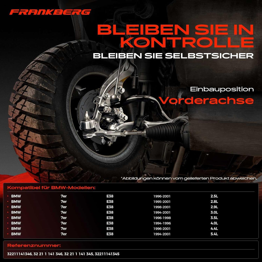 Frankberg 2x Spurstange Spurstangenkopf Lenkstange vorne links rechts Kompatibel mit E38 725 728 730