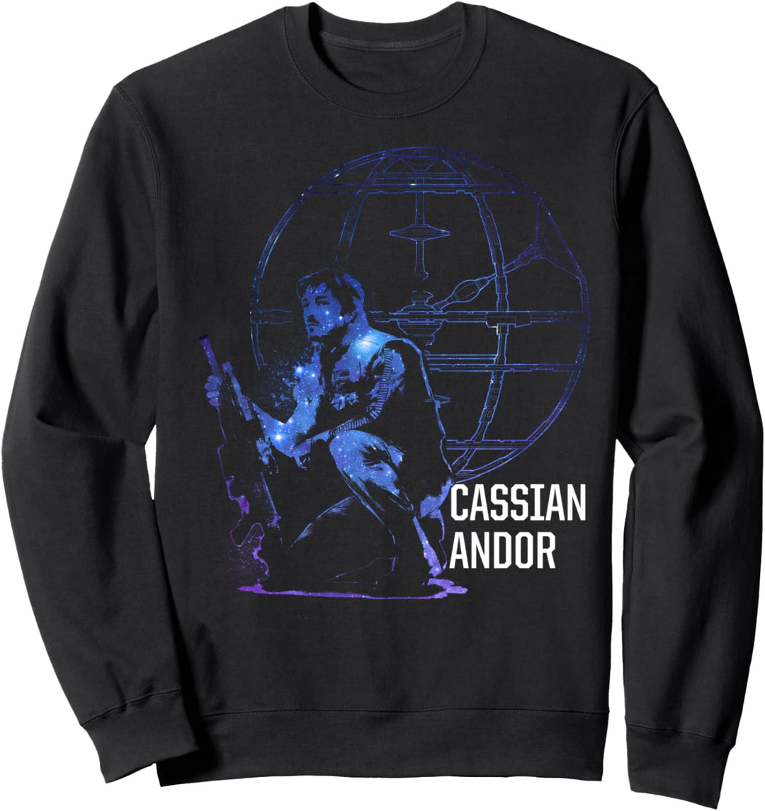 Star Wars Rouge One Cassian Andor Galaxy Portrait Sweatshirt