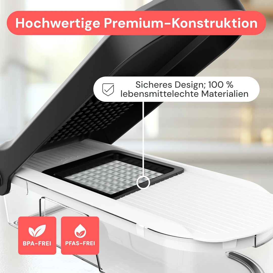 Gemüseschneider Mandoline Gemüsehobel - Gemüse Schneider Zwiebelschneider Kartoffelschneider Obstsch