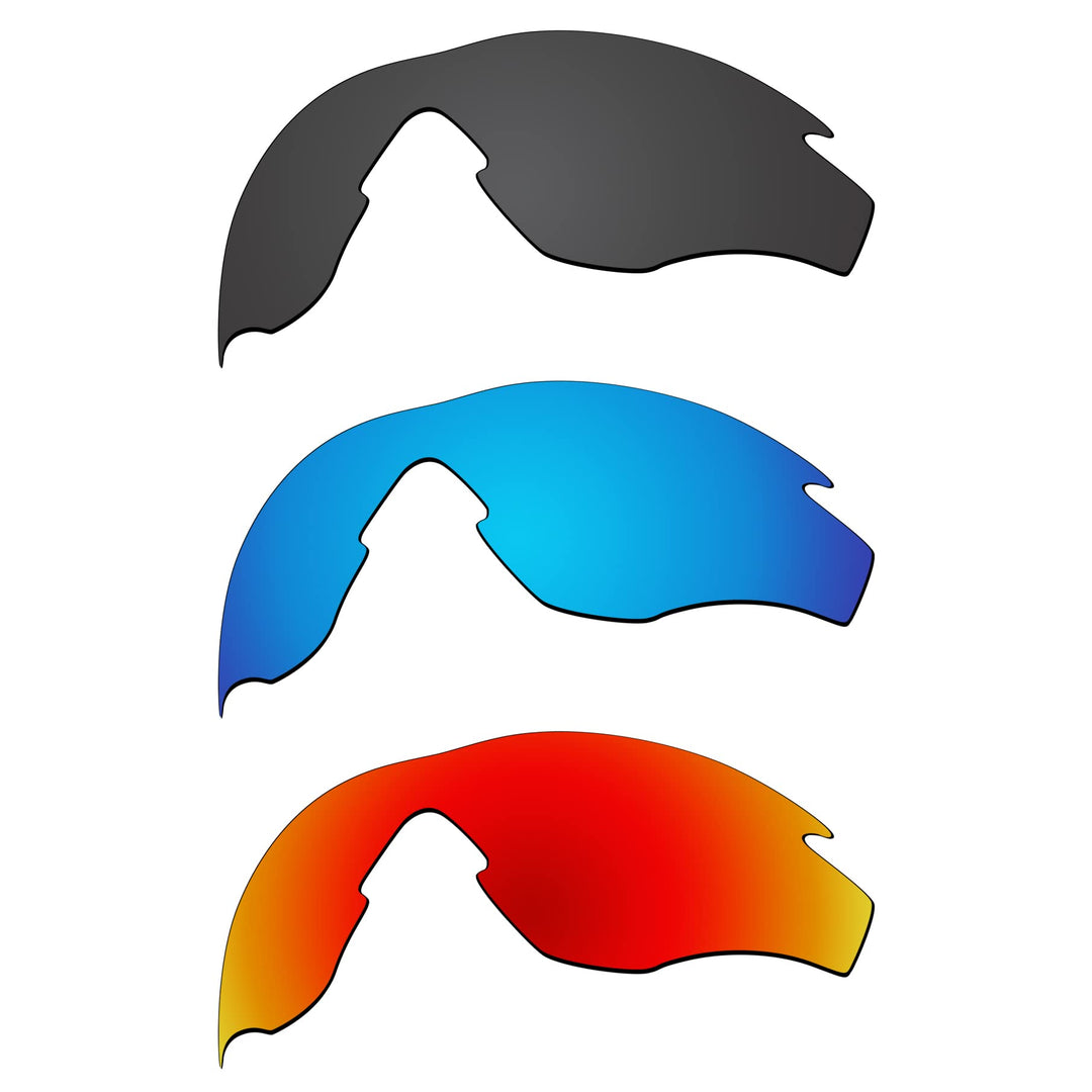 EZReplace Ersatzgläser für Oakley M2 Frame OO9212 Sonnenbrillen (polarisierte Gläser) Carbonschwarz