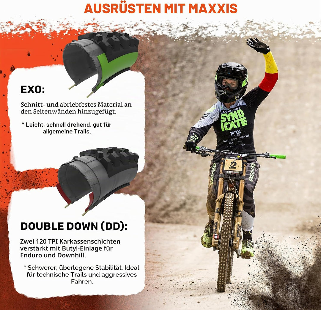 Maxxis Fahrrad Reifen Aggressor EXO // alle Grössen Schwarz 1size, Schwarz 1size