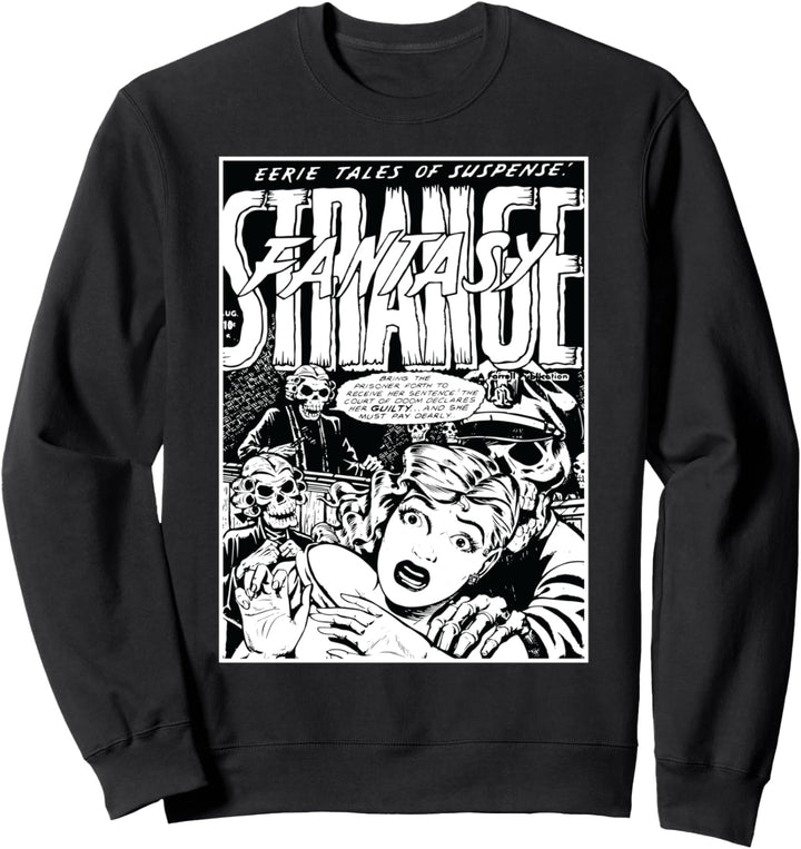 Halloween Horror Vintage Totenkopf Skelett Comic Buch Retro Sweatshirt