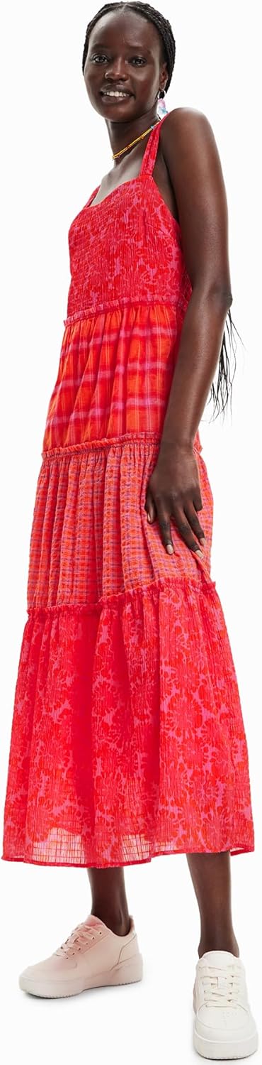 Desigual Damen Dress S Rot, S Rot