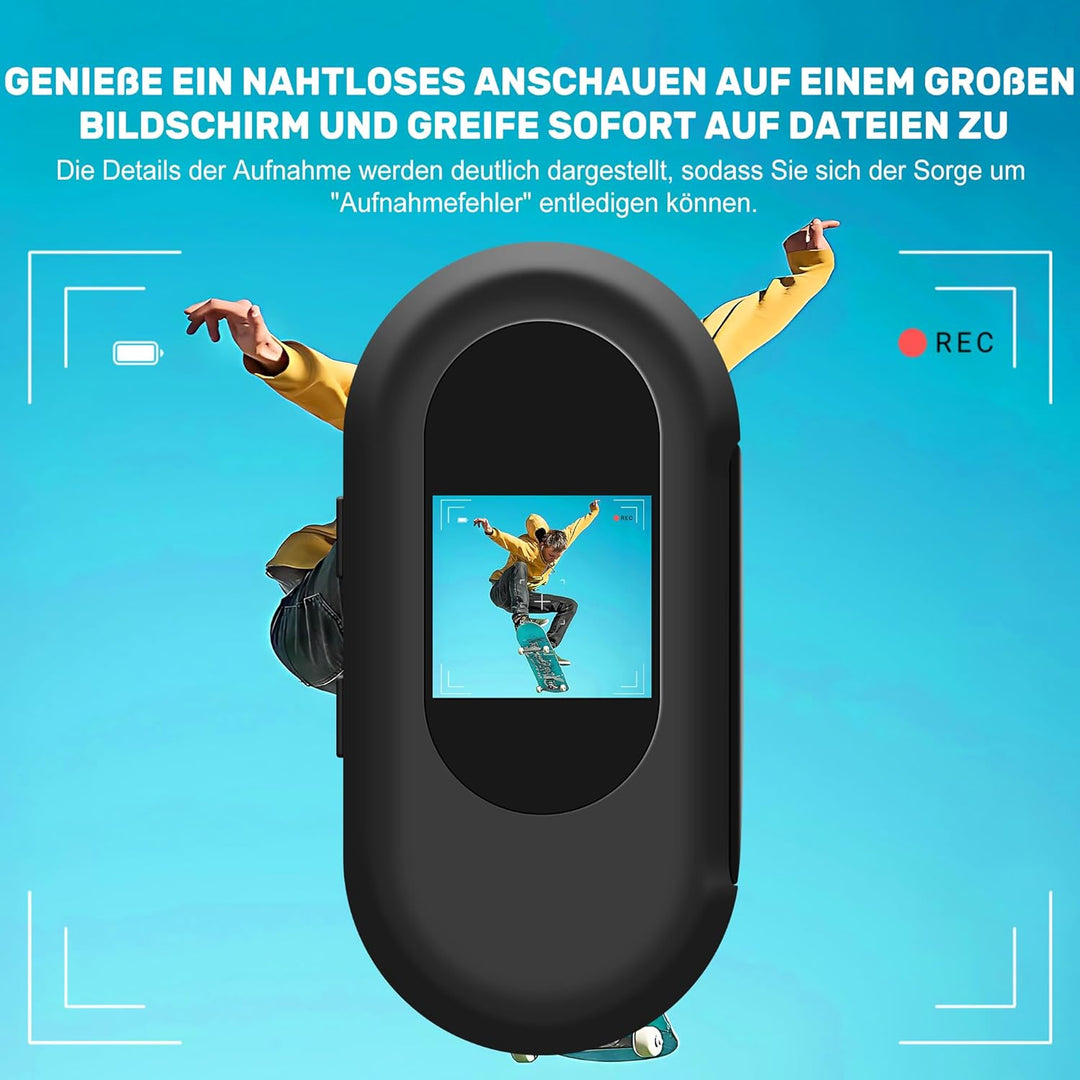 360°Action Cam 1080P Magnetische Taschen-Daumenkamera 120° Weitwinkel Action Kamera, Motorrad Bodyca