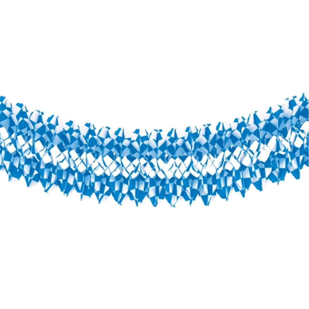 Grossraumgirlande, Papier Ø 25 cm · 10 m "Bayrisch Blau" schwer entflammbar