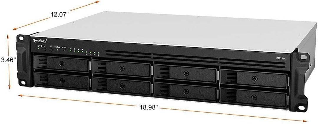 Synology 8 Bay RackStation RS1221+ (Diskless) 8-bay; 4GB DDR4 RS1221+, 8-bay; 4GB DDR4 RS1221+