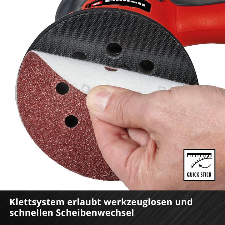 Einhell Schleifscheiben, Ø 125 mm, K120, 50-tlg. (Aluminiumoxid, Klett, 8-Loch, Ø125 mm, Teilkreis 6