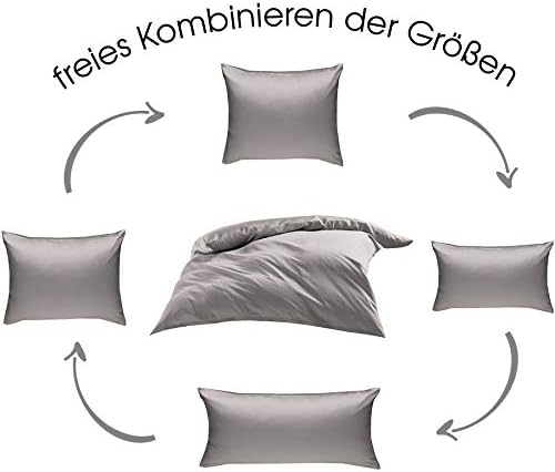 Bettwaesche-mit-Stil Mako-Satin Baumwollsatin Bettwäsche Uni einfarbig zum Kombinieren (Bettbezug 20