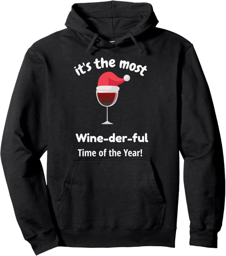 Lustiger Weihnachtswein Pullover Hoodie