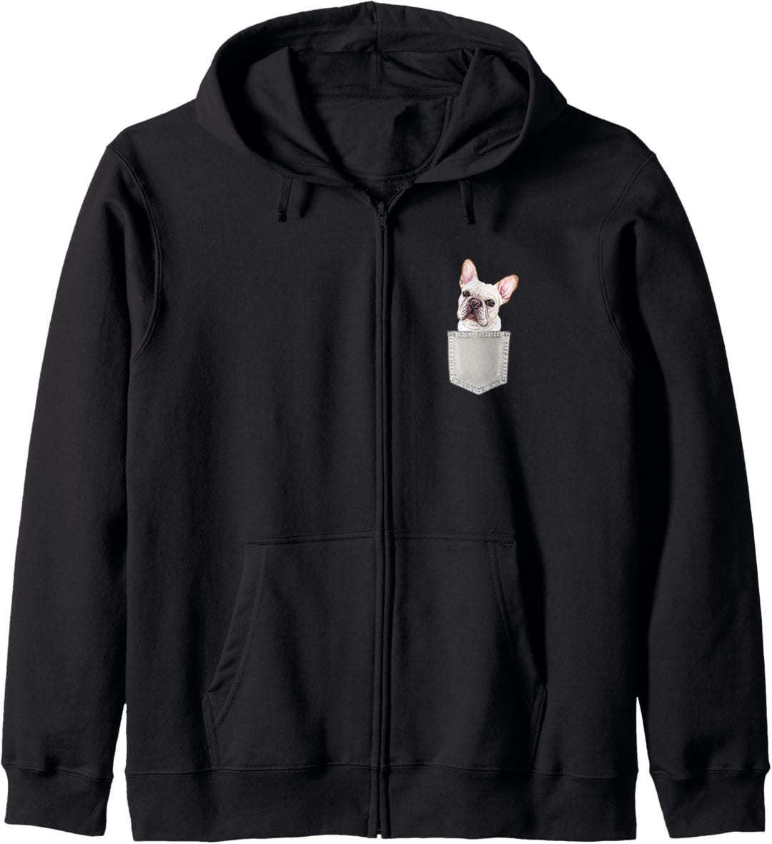 FRENCHIE Hund in Brusttasche Dog In A Pocket Geschenk Kapuzenjacke