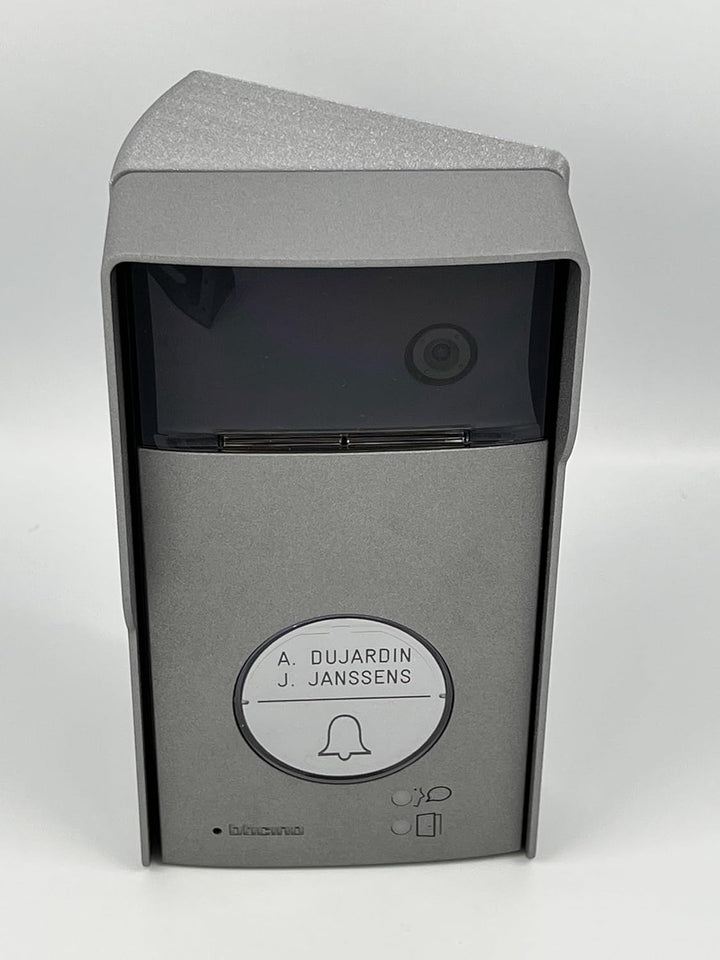 XONI Gehäuse 30° Winkel rechts grau metallisiert kompatibel mit BTicino Linea 3000 Videotelefon & An