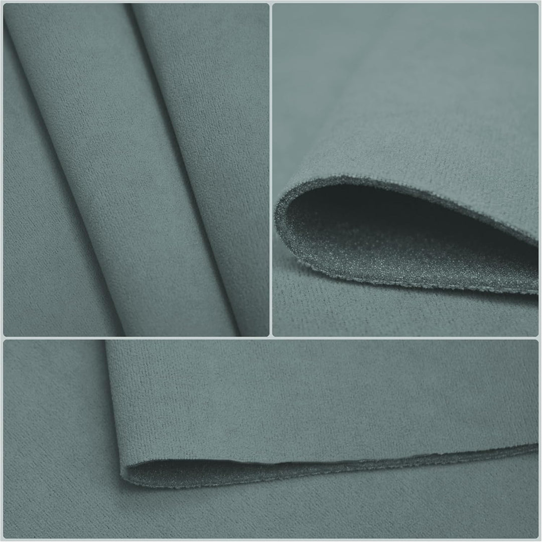 Autohimmelstoff Himmelstoff Dachhimmel Velour Himmel mit Schaum (Grau, 1,70m x 2m) | Grundpreis pro