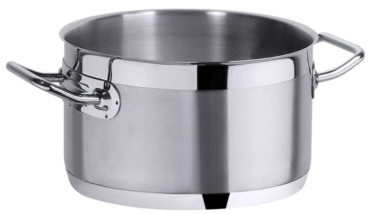 Contacto Professioneller niedriger Edelstahl Kochtopf Suppentopf Fleischtopf 16 cm in Gastroqualität