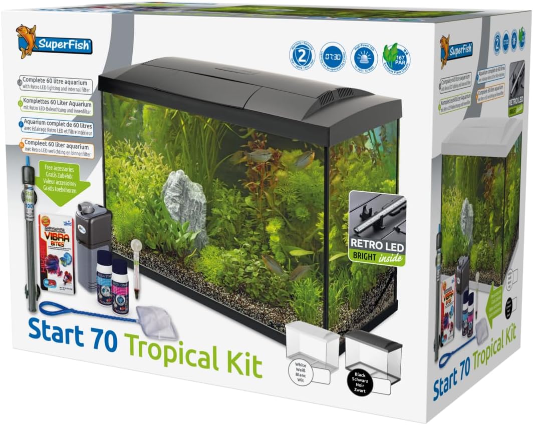 Superfish Start 70 Aquarium, Weiss weiss 70 l (Pack of 1), weiss 70 l (Pack of 1)