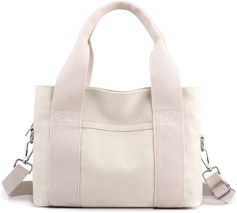 CORIOS Canvas Schultertasche Damen Handtasche Casual Umhängetasche Mittlere Kapazität Henkeltaschen