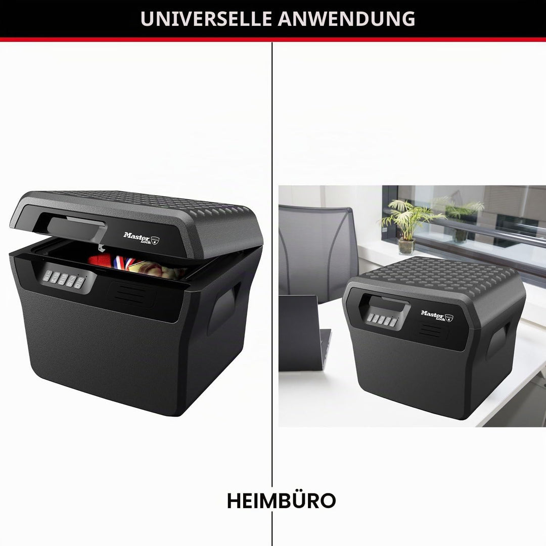 MASTER LOCK Feuerfeste Dokumentenbox Geldkassette 18,5L [Feuerfeste und Wasserdichte] [gross] [elekt